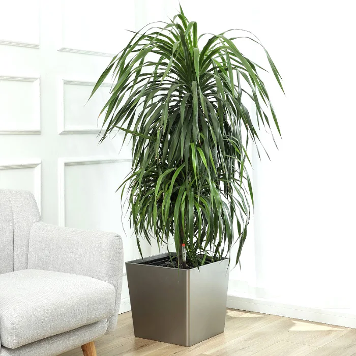 BRICE 12-inch large planter box self watering plastic flower pots distribution flower pots plastic white color