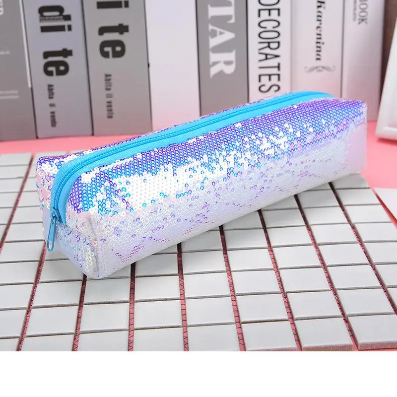 Gradient glitter star pen bag  Hologram Mermaid unique pencil case stationery_wholesale Christmas promotional Gift