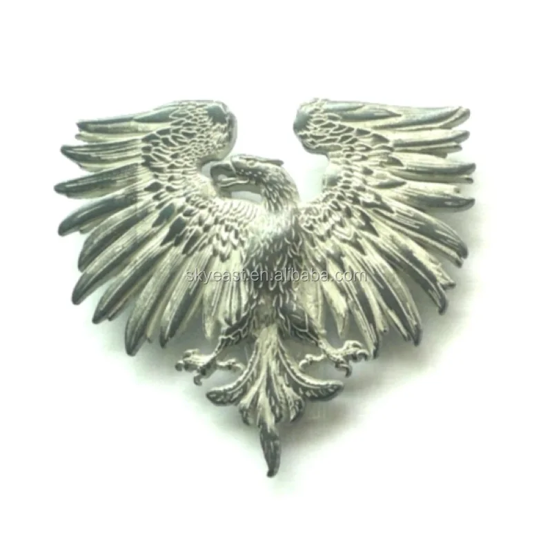 Hot Sell CE Certified Hot Sell Customized Design Antique 3D Raised Logo Metal Eagle Badges