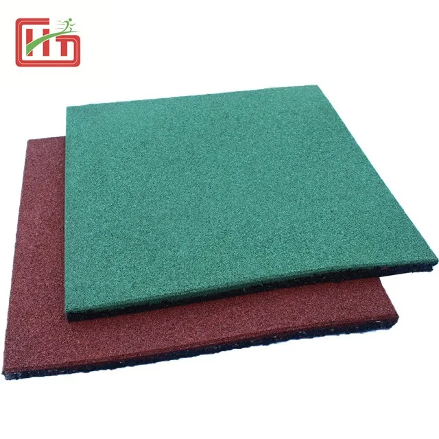 20MM Outdoor Playground Rubber Flooring Mat Tiles For Child Recycle Rubber Playground Flooring