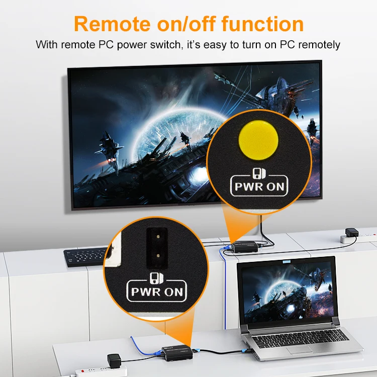 TESmart KVM Extender over Fiber Many to Many  Video Audio Transmitter Receiver 100M 2560*1440@60Hz HDMI KVM Extender