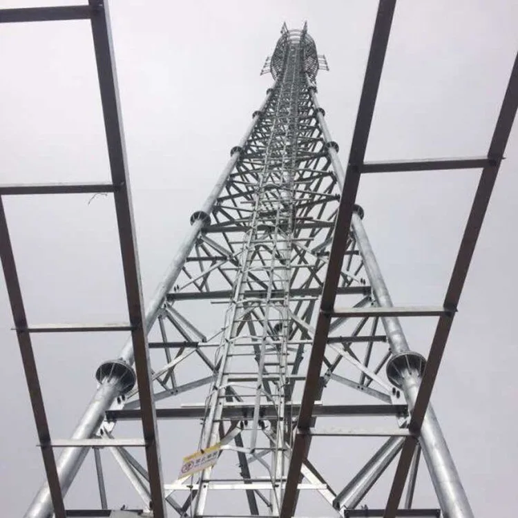 galvanized steel antenna bts large telecommunication mast gsm base station 30 meters 3 legs pipe telecom tower