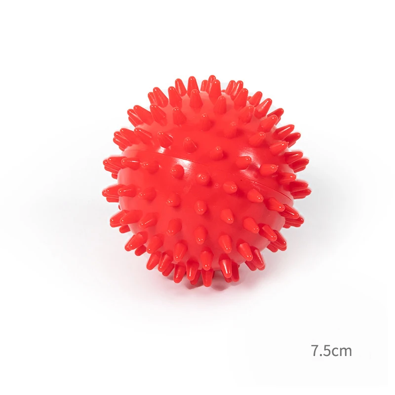 7.5cm Custom durable PVC Spiky Yoga Massage Ball Drain Point Fitness Hand Foot Pain Plantar Fasciitis Reliever Hedgehog Balls