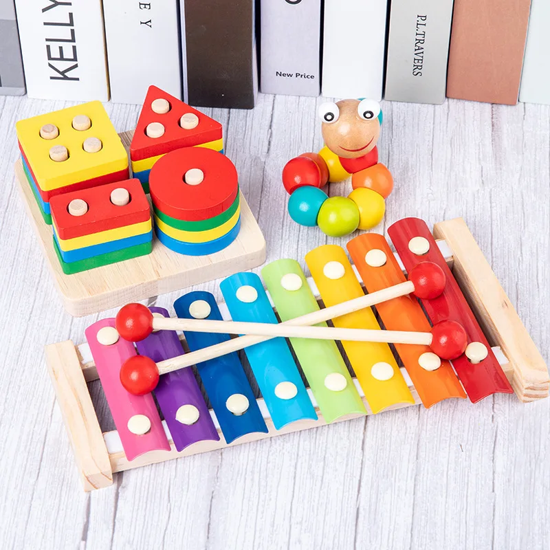 SongYi Childhood Educational Instruments Multi-Functional Preschool Teaching Supplies Wooden Toys