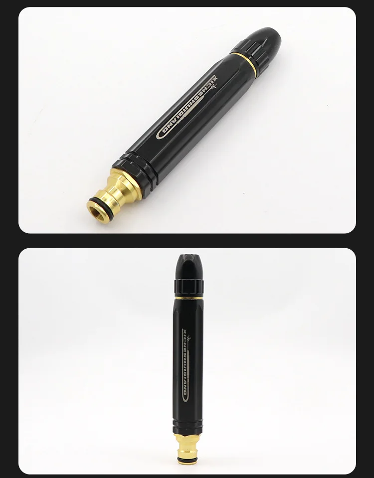 Car Wash High Pressure Water Gun Straight Nozzle Alloy Garden Hose Nozzle Car Home Cleaning Wash Spray