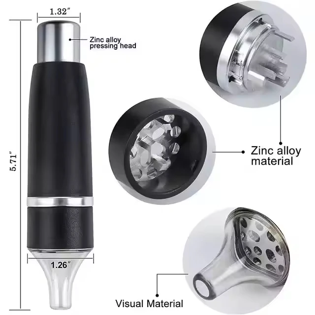 Wholesale Rechargeable Electric Dry Herb Grinder Pen Metal Tobacco Crusher Herb Grinder