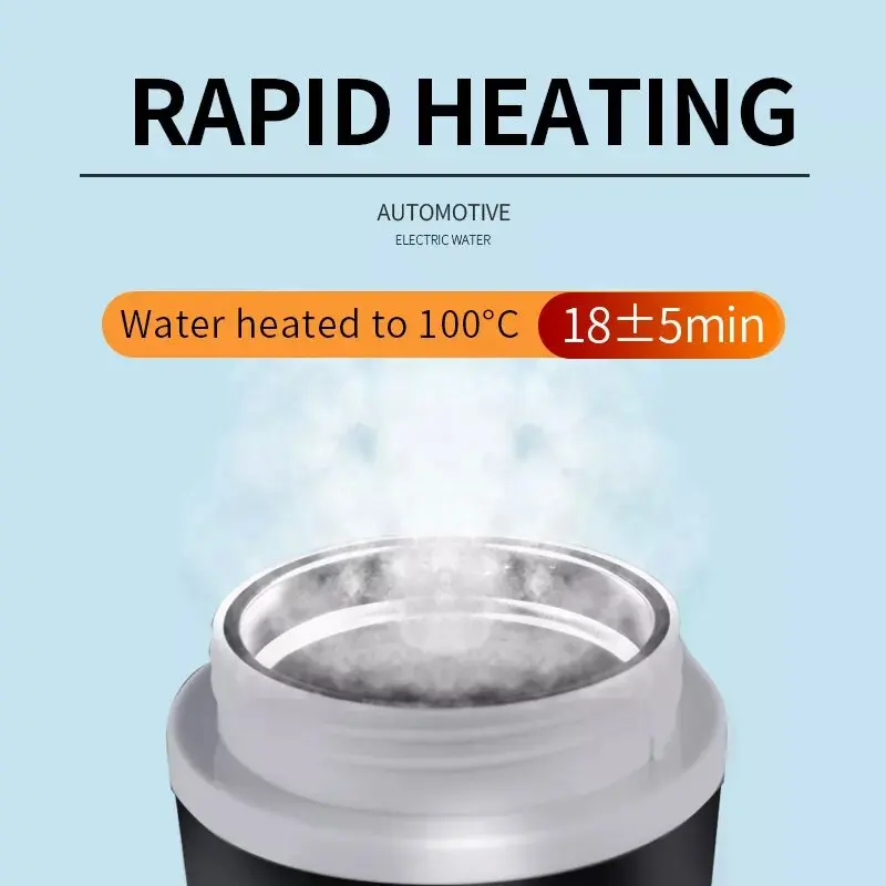 OEM Smart Temperature Control Travel Coffee Mug EAST MOUNT Electric heated Travel Mug Stainless Steel Smart Heating Car Cup