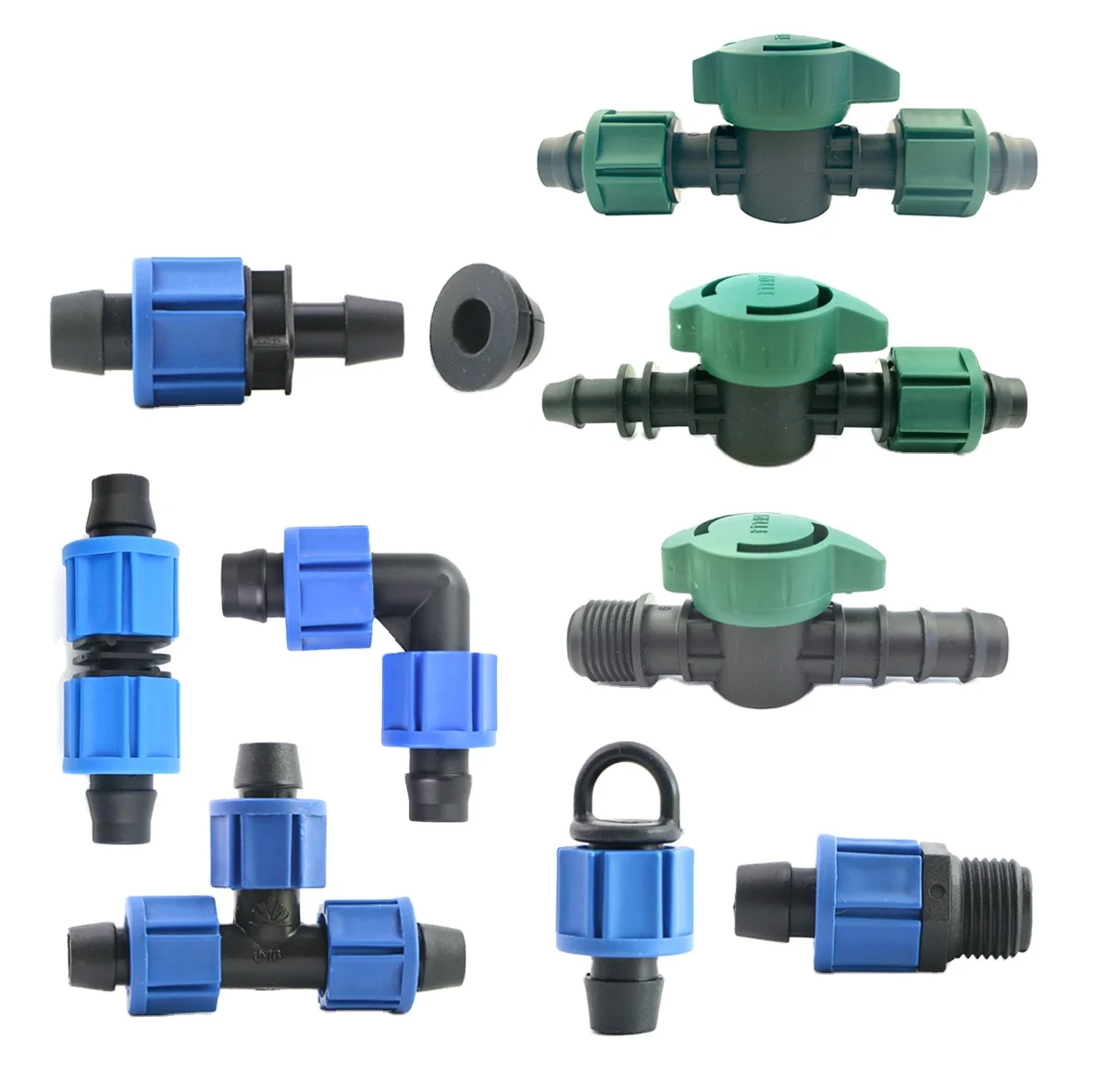 High quality 16mm pe pipe fitting Drip Tape  threaded fitting Connectors drip tape PE pipe fitting for farm irrigation system