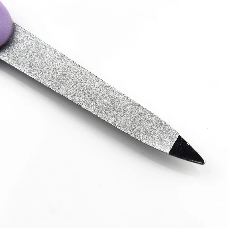 Nail File Metalic Stainless Steel Fold Purple Lixa De Unha Cuticle Lime Ongle A Professionel Tool Lima Unghie Files