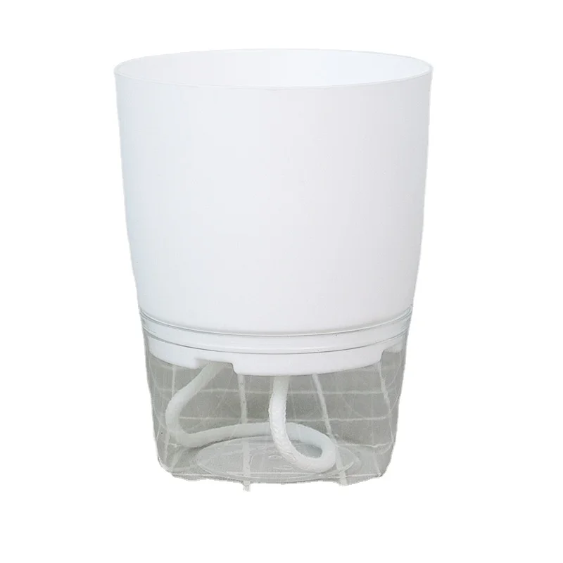 Оптовая продажа пластиковый цветочный горшок умный прозрачные автоматические горшки для самополива