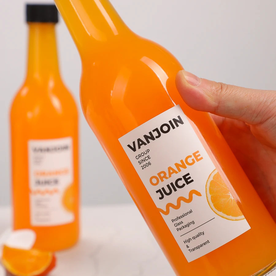 300ml 24mm neck empty glass juice beverage bottles for soy sauce vinegar spicy sauce bottles with inserts and shrink wrap