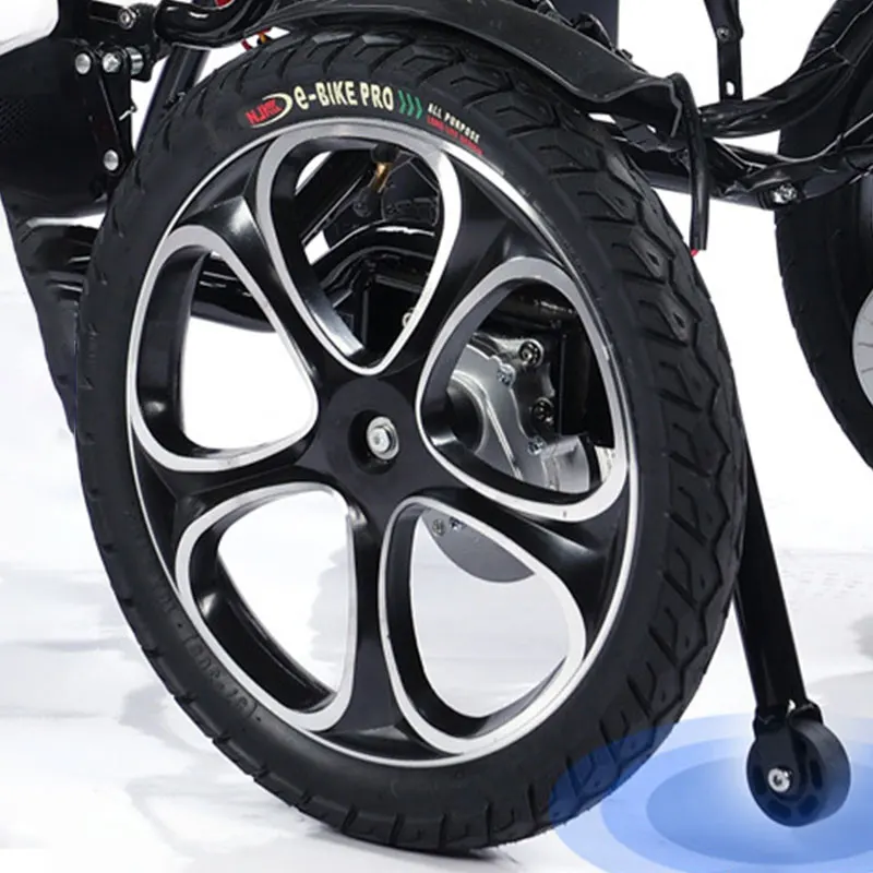 Ultra-light  Electric Folding wheelchair Disabled Elderly Travel Home Scooter Simple Small Wheel Trolley Electric Wheelchair