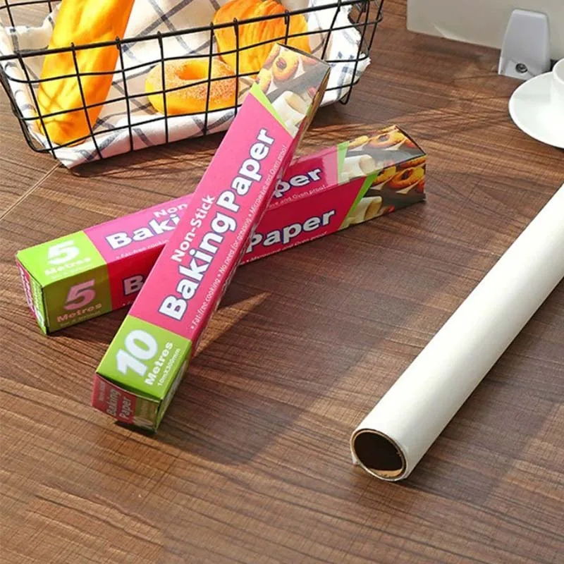 Custom Disposable Non-Stick Silicone Parchment Sheet Food Wrap Wax Sandwich Greaseproof Baking Paper Roll Cookie French Bread