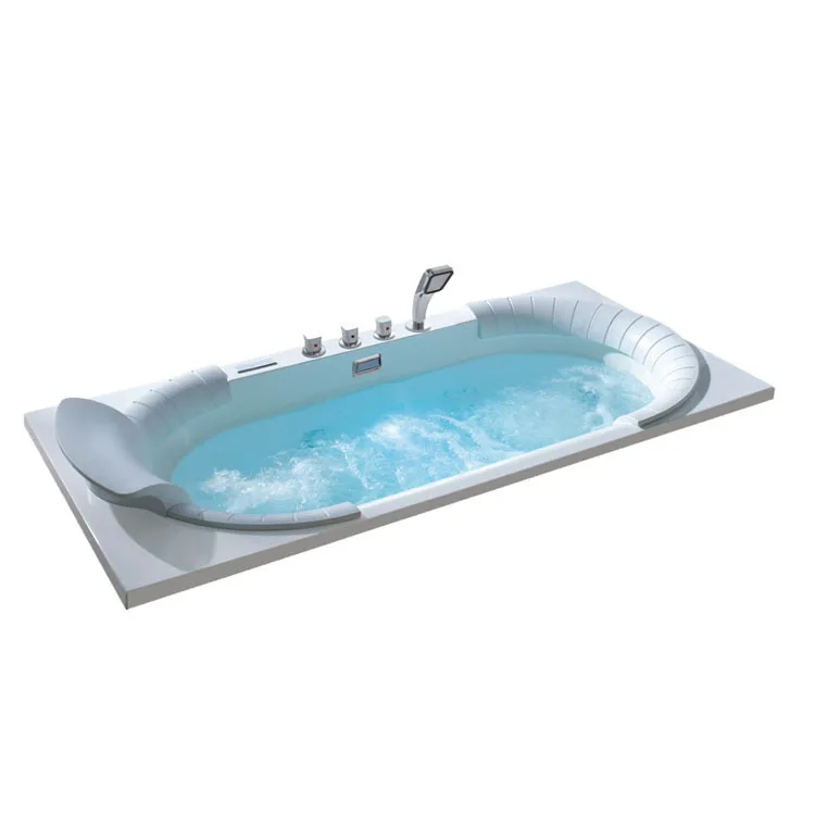 Flexible Hose Freestanding Acrylic Bathtub colorful light Modern round Small European Egg bowl shape Antique Overflow Fiberglass