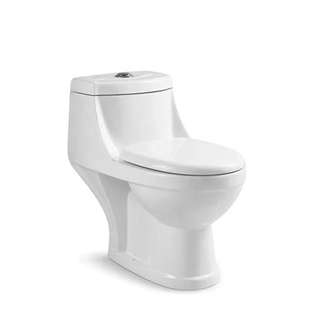 Hot Sale Ceramic Sanitary Ware S-trap One-Piece Toilet Wc Water Saving Level One Siphonic Toilet