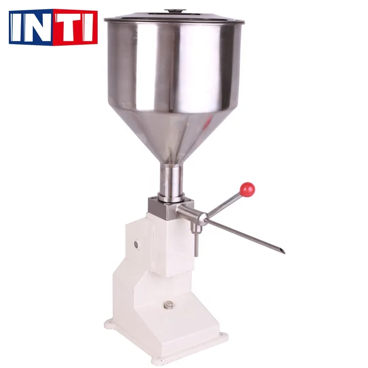 A03 5~ 50ml Manual Stainless Paste Dispensing Liquid Cream Sauce Bottle Can Jar Filling Machine