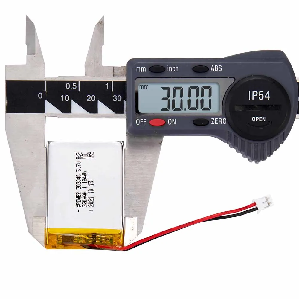 Small Thin Wearable Camera Pen Battery 3.7v 320mah Rechargeable Lithium Polymer Battery