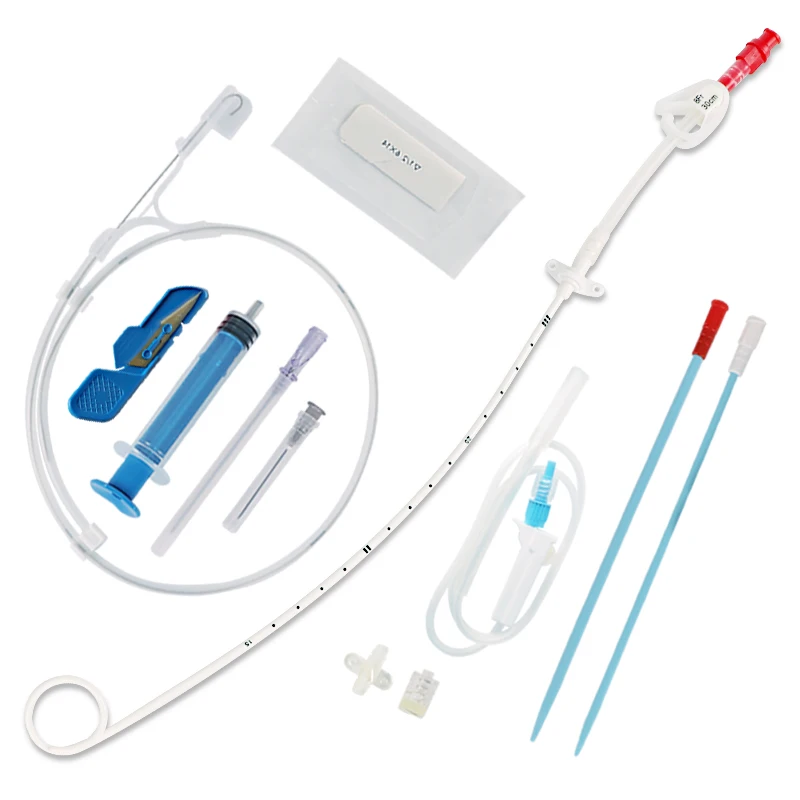 High-Quality Double Lumen Catheter Kit Catheter Bag for Veterinary Hemodialysis Hot Sale Triple Lumen Dialysis Catheter