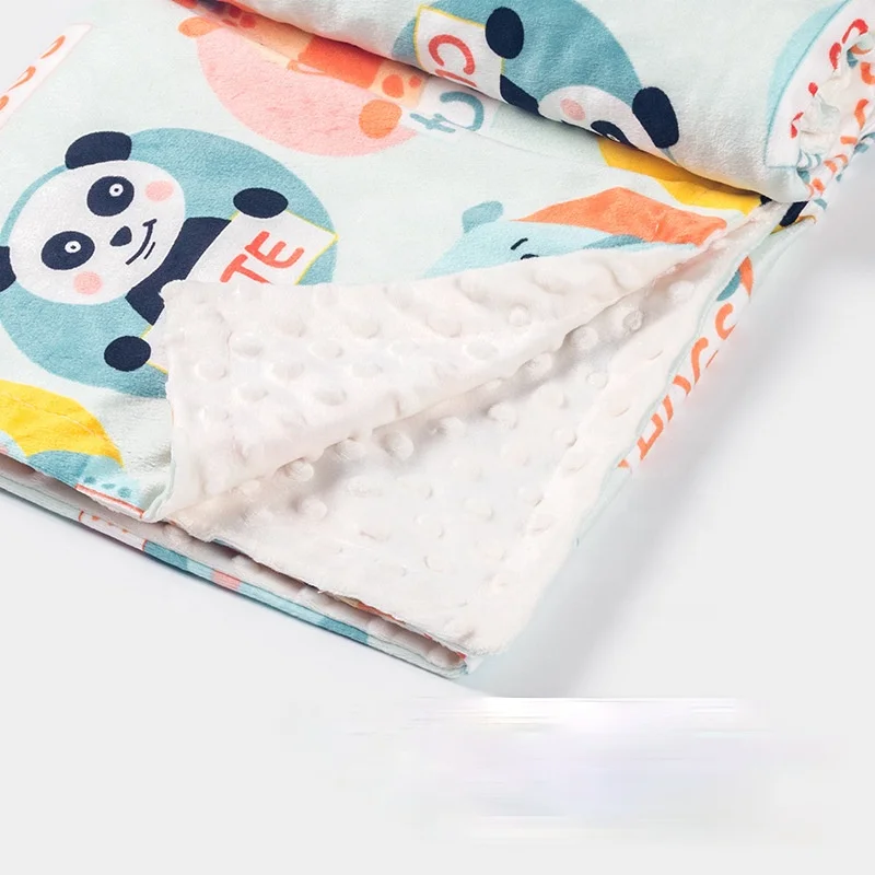 2021 New Design Promotional Gift Amazon Hot Sell Baby Minky Dot Blanket Swaddle Blanket