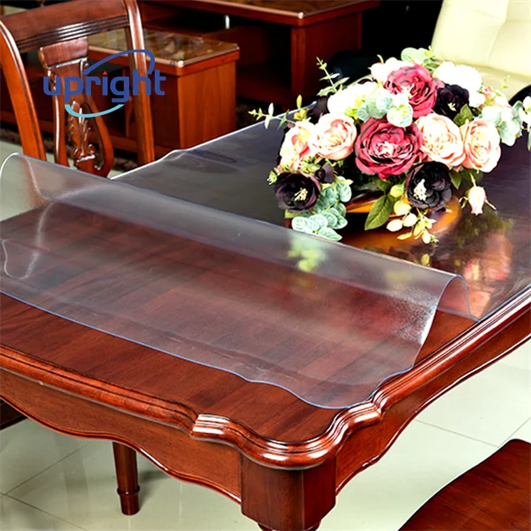 Upright Durable Transparent 2mm Soft Super Clear Pvc Film Sheet In Roll For Table Cloth