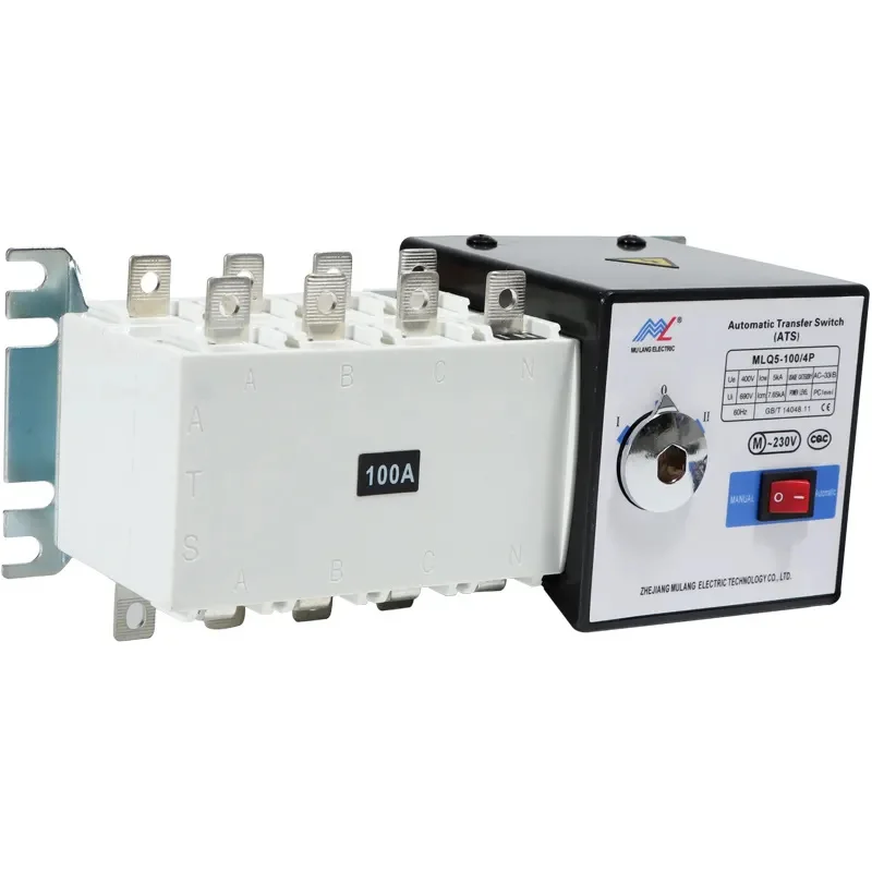 100A PC Class ATS Controller dual power automatic transfer switch with fire power generation function
