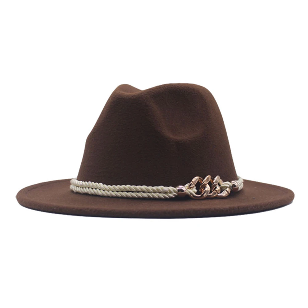 Wholesale Custom Real Australian Wool 12 cm Wide Brim Felt Fedora Hats for Women Men with Feathers