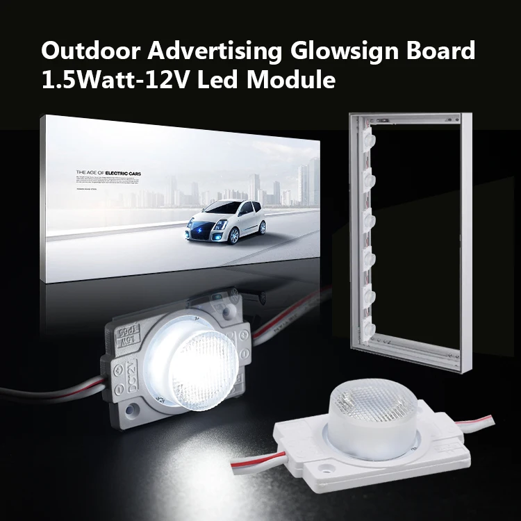 8Cm To 30Cm Thick Lightbox Lm-80 Smd 2835 Edge Light Module Ip65 12V 1.5W Single Lamp 45*15 White 4000K Side-Lit Led Modules