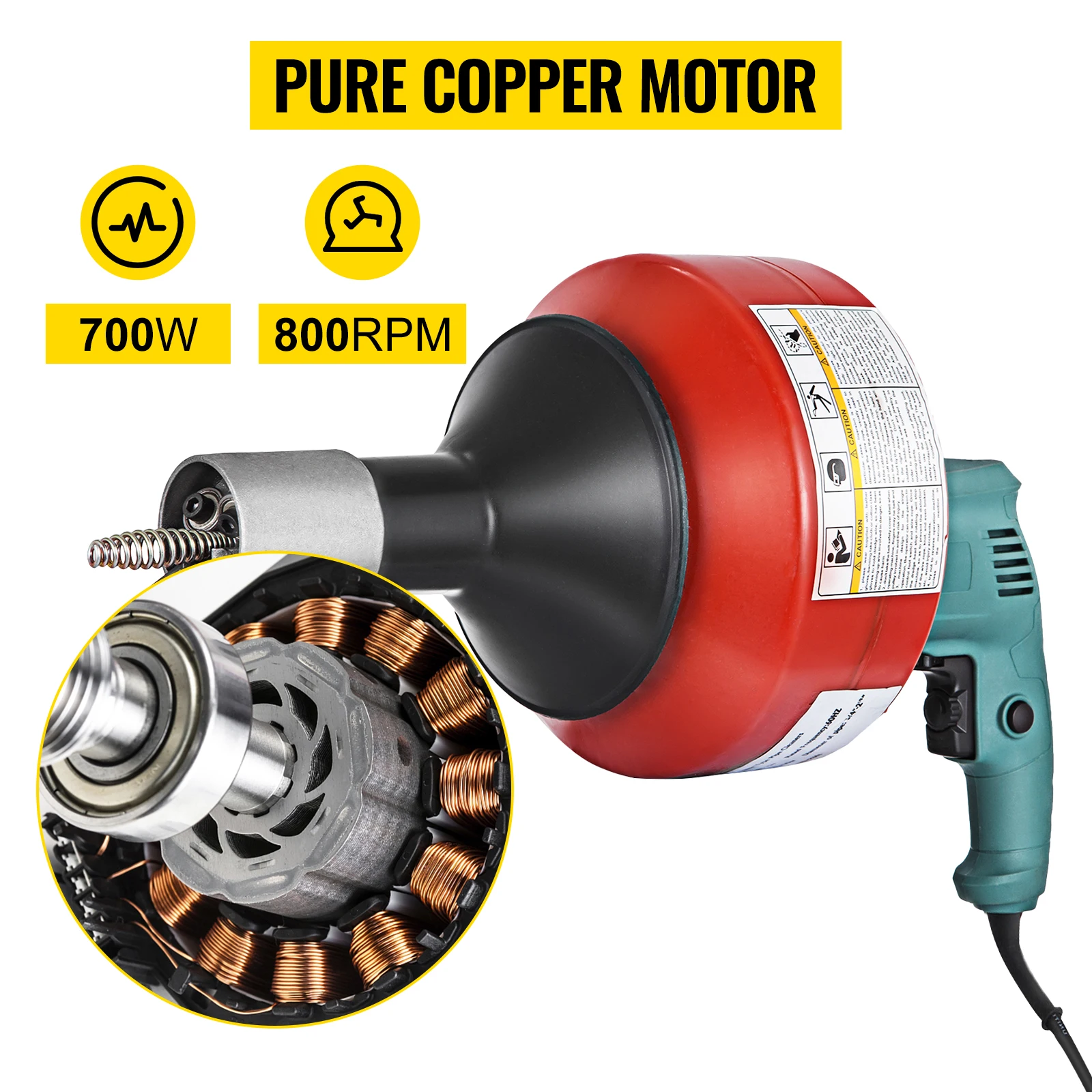 Pipe Drain Cleaner Machine sewer snake machine drain Cleaning Pro Equipment