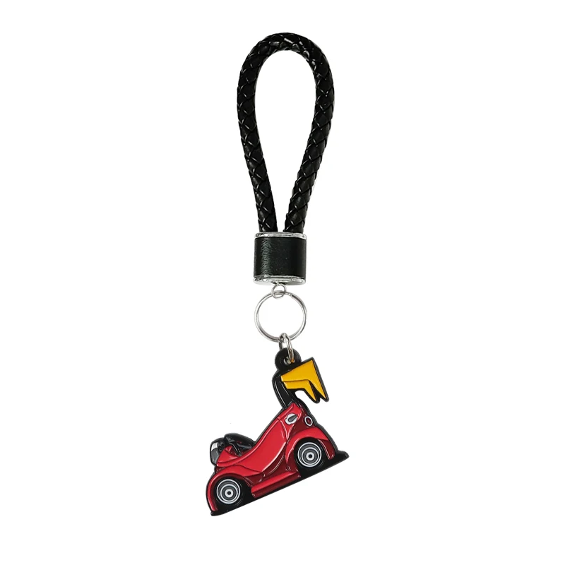 Wholesale luxury enamel key chain custom logo promotional designer metal keychains charms accessories