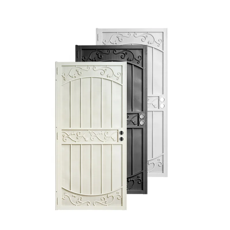Factory Price modern style security iron doors home security door for warehouse safety