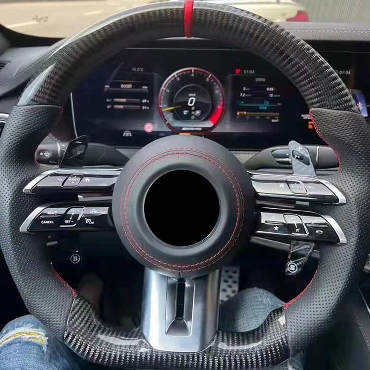 Custom Carbon Fiber Steering Wheel For Mercedes Benz AMG Car Steering Wheel