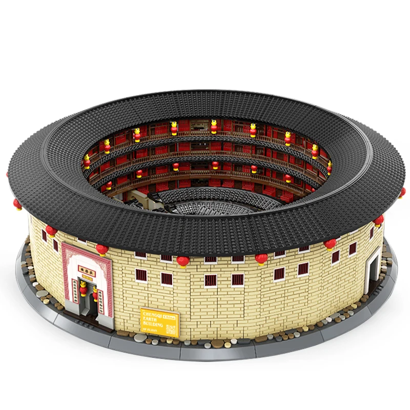 Souvenir Gift Shipping to Chengqi Earth Building Chinese Building Model Gift Brick Cpc Certificate Toys