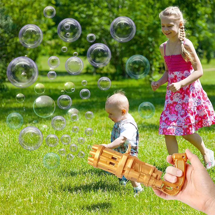 Agreat Bubble Toy Model Porous Automatic Electric 8 Hole Huge Amount Maker Cool Newly Outdoor Gift Boys Girls Gatling Bubble Gun