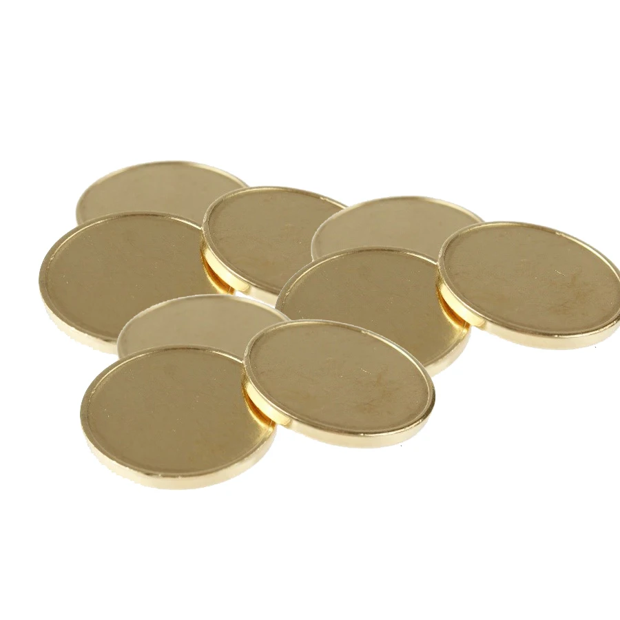 Blank Souvenir Coins Metal Challenge Coin Blanks for Engraving Gold Brass Round Solid Brass Coins Custom Metal Stamping Blanks