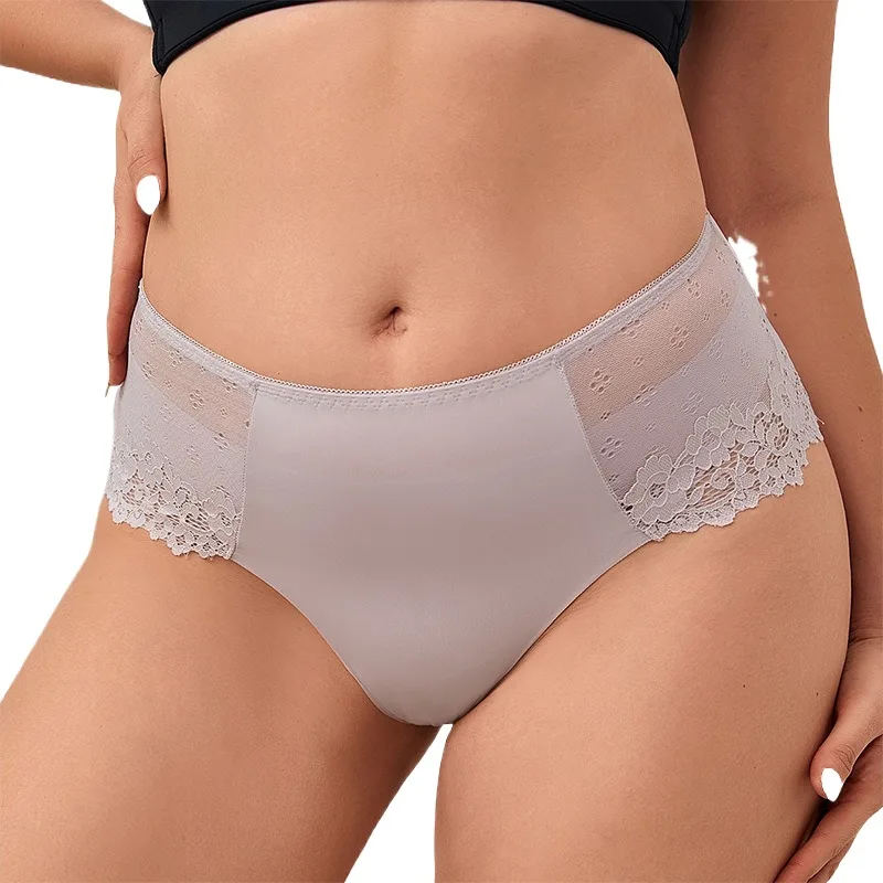 XS-XXL Comfortable Summer Underwear Ultra-Thin Transparent High Waisted Hipster Panties for Plus Size Women