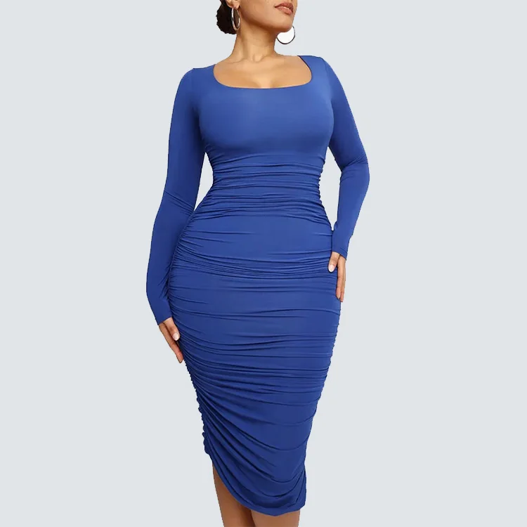 wholesale OEM/ODM Service full body shaper high elastic bot women body shaper shapewear bodycon midi dress