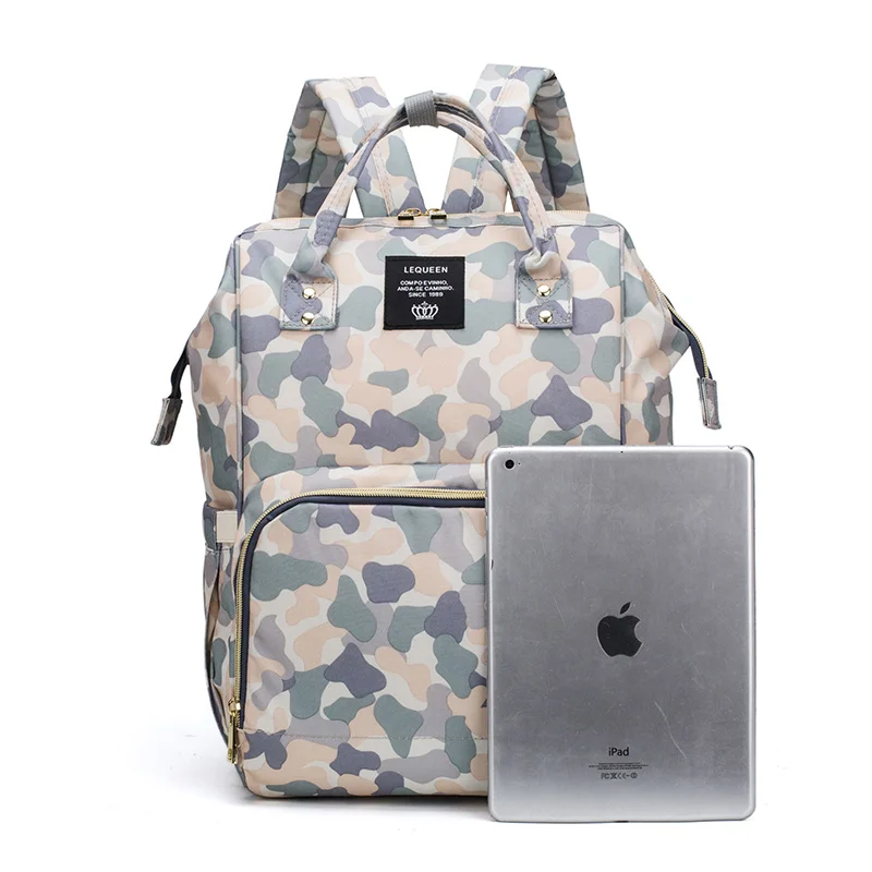Multi-function Mummy Bag Mom Bag Backpack Waterproof Camouflage Diaper Bag