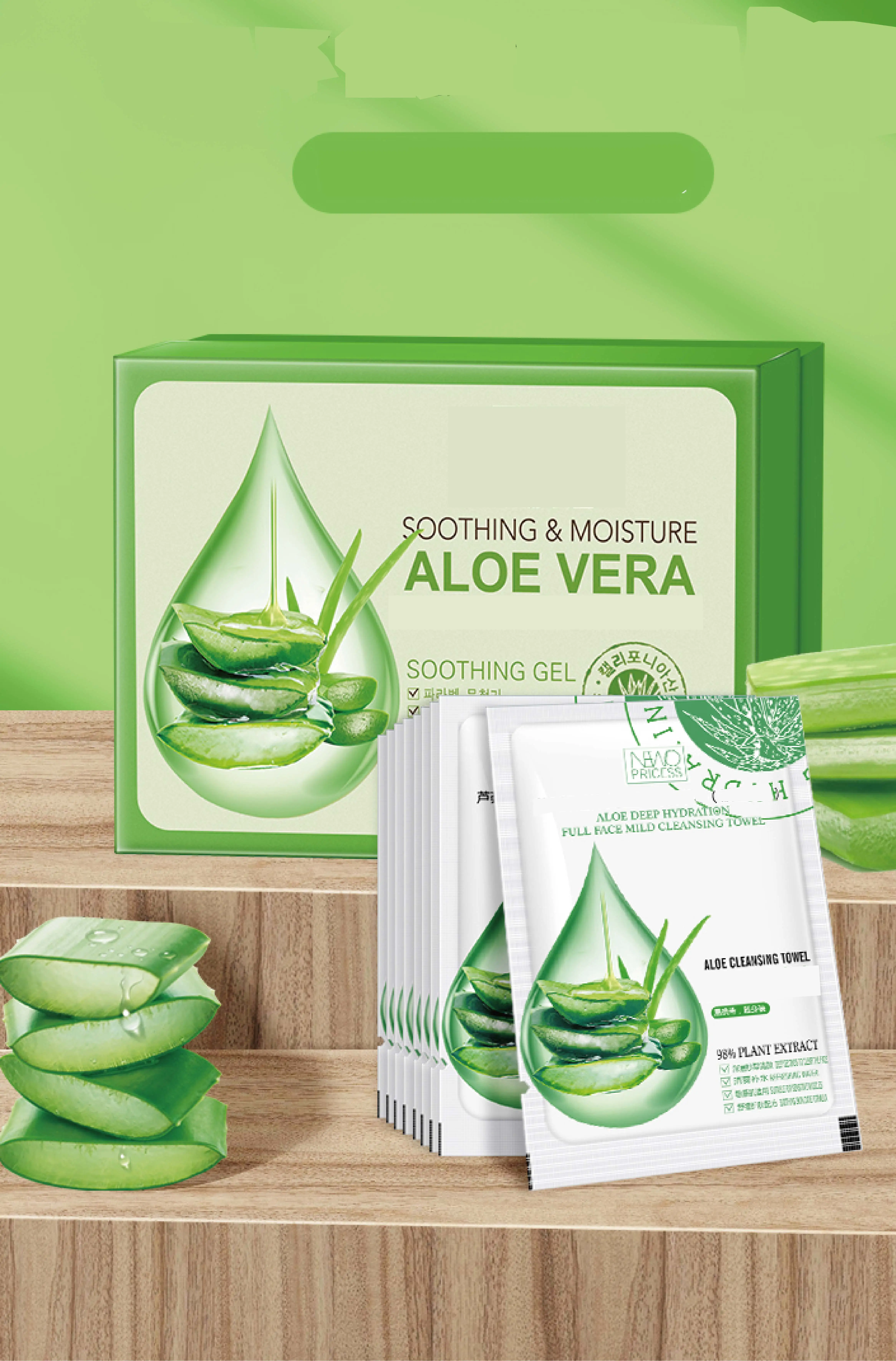 OEM очиститель лица Высокое качество натуральный запах мягкие нетканые салфетки для снятия макияжа