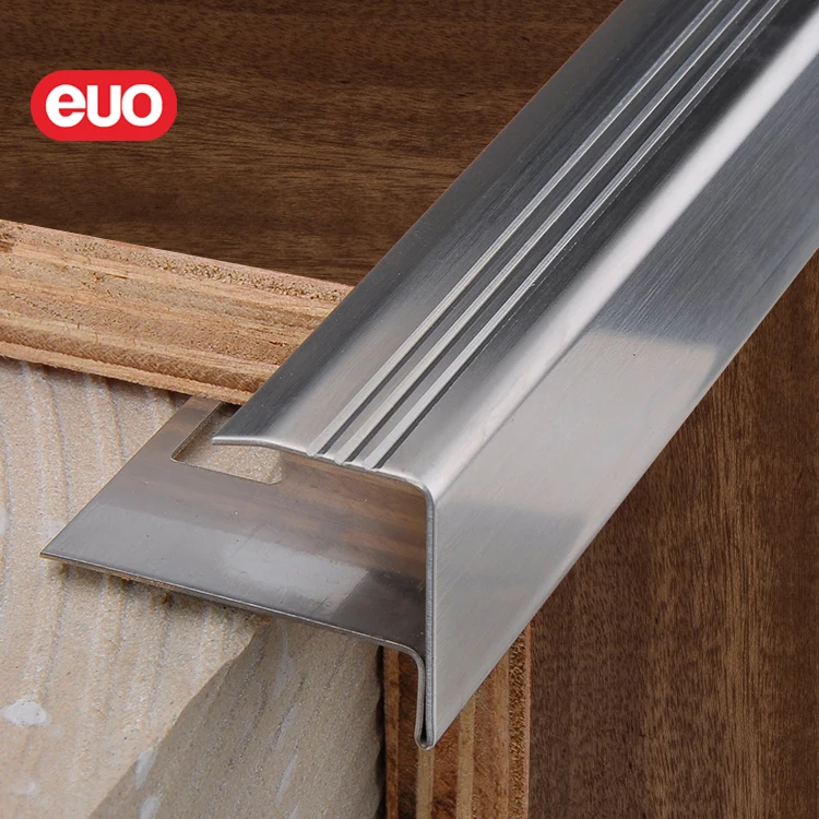 euo customized stainless steel stair nosing profile metal  stair nosing