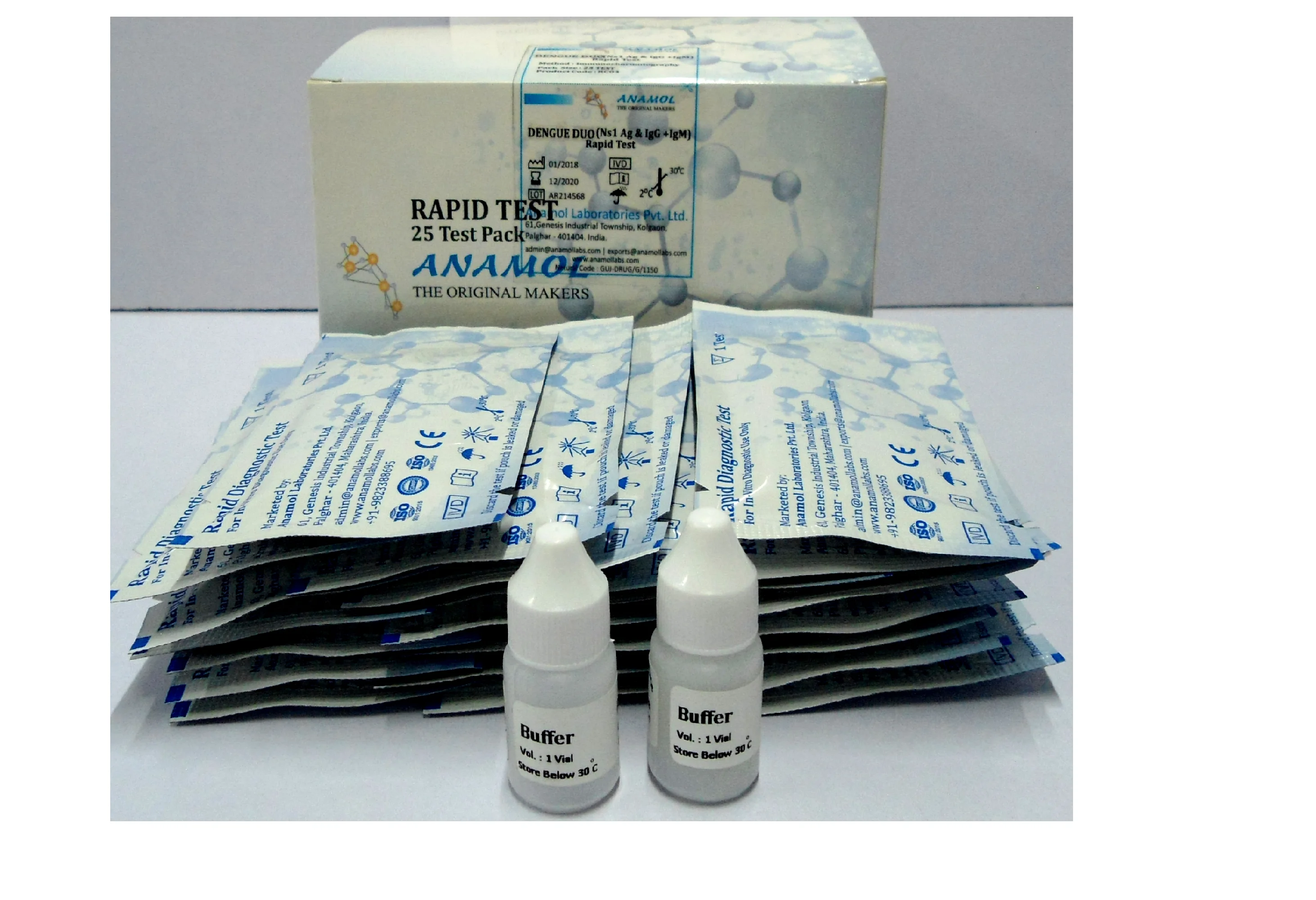 Dengue Rapid Diagnostic IgG and IgM Antibodies to Dengue Virus (Dengue IgG/IgM) Rapid Test 50T