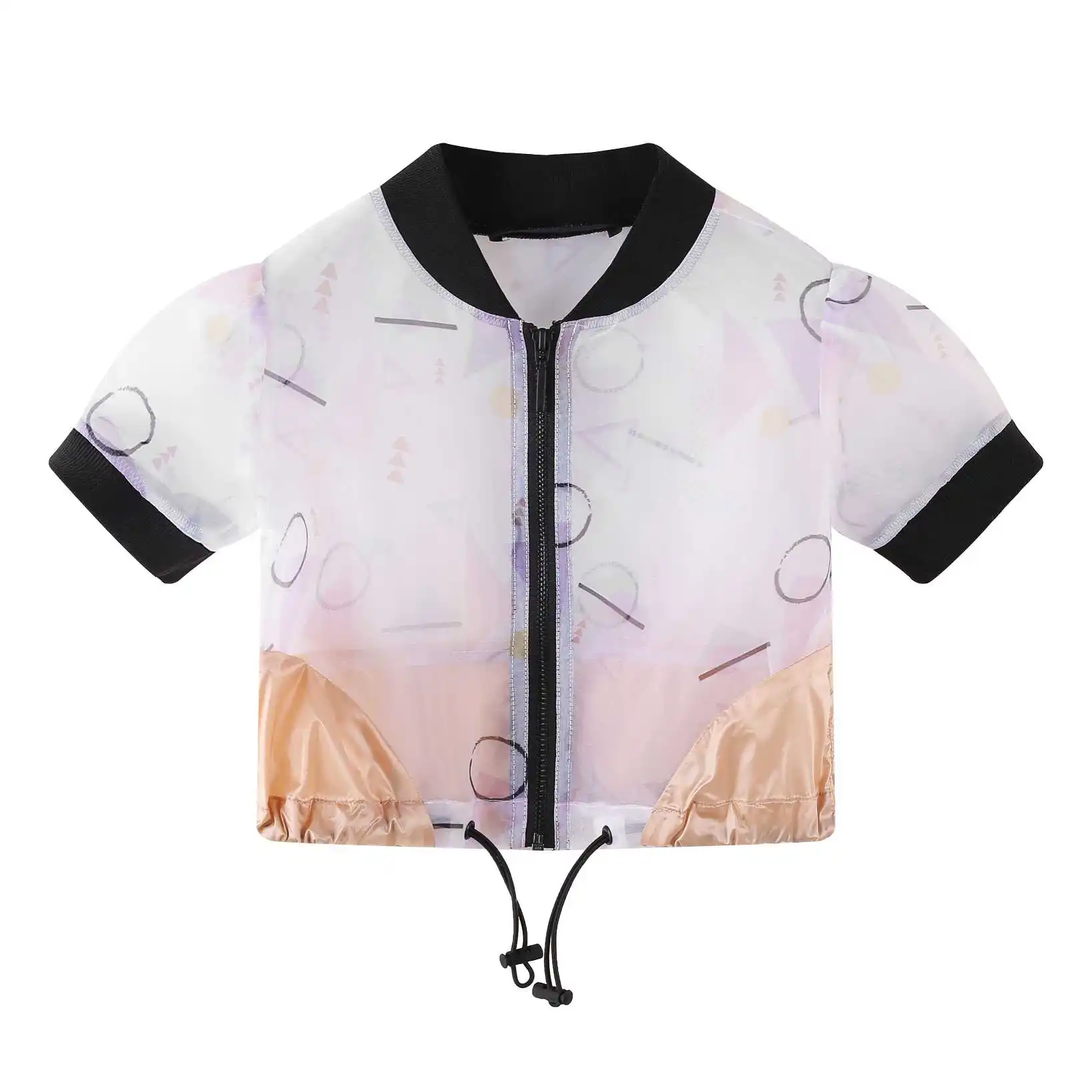 
Best price superior quality New Type print organize short jacket baby girl coat 