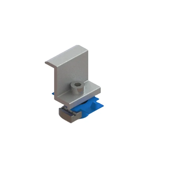 UISOLAR Factory 35mm Solar Mid Clamp Solar Brackets Solar mounting Aluminum Thin Film Solar Panel Mid Clamp with Rubber Wash