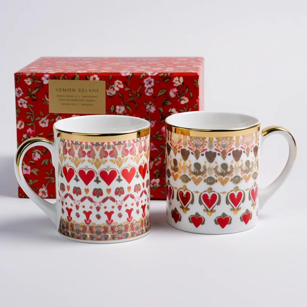 guangzhou ceramic couple mugs ceramic heart valentines day ceramic mug