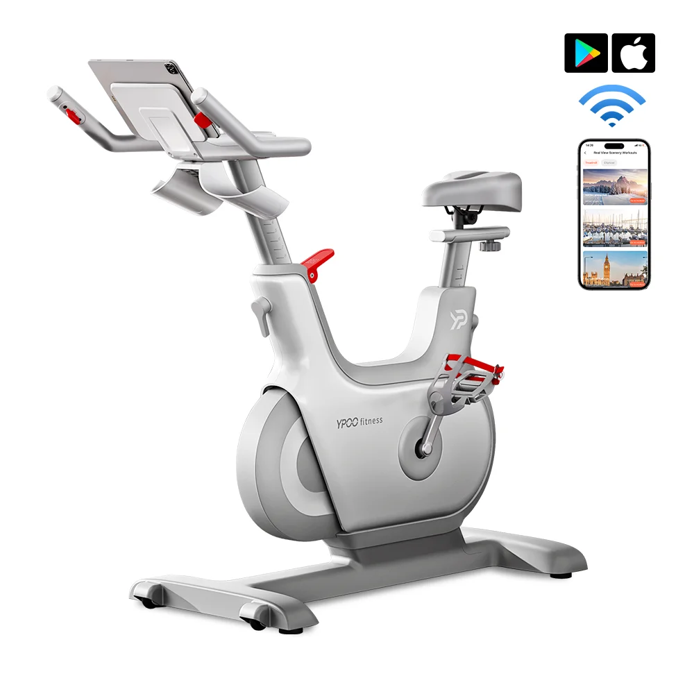 YPOO new luxury magnetic spinning bike Self generating electricity spin bike magnetic spinning bike with YPOOfit app