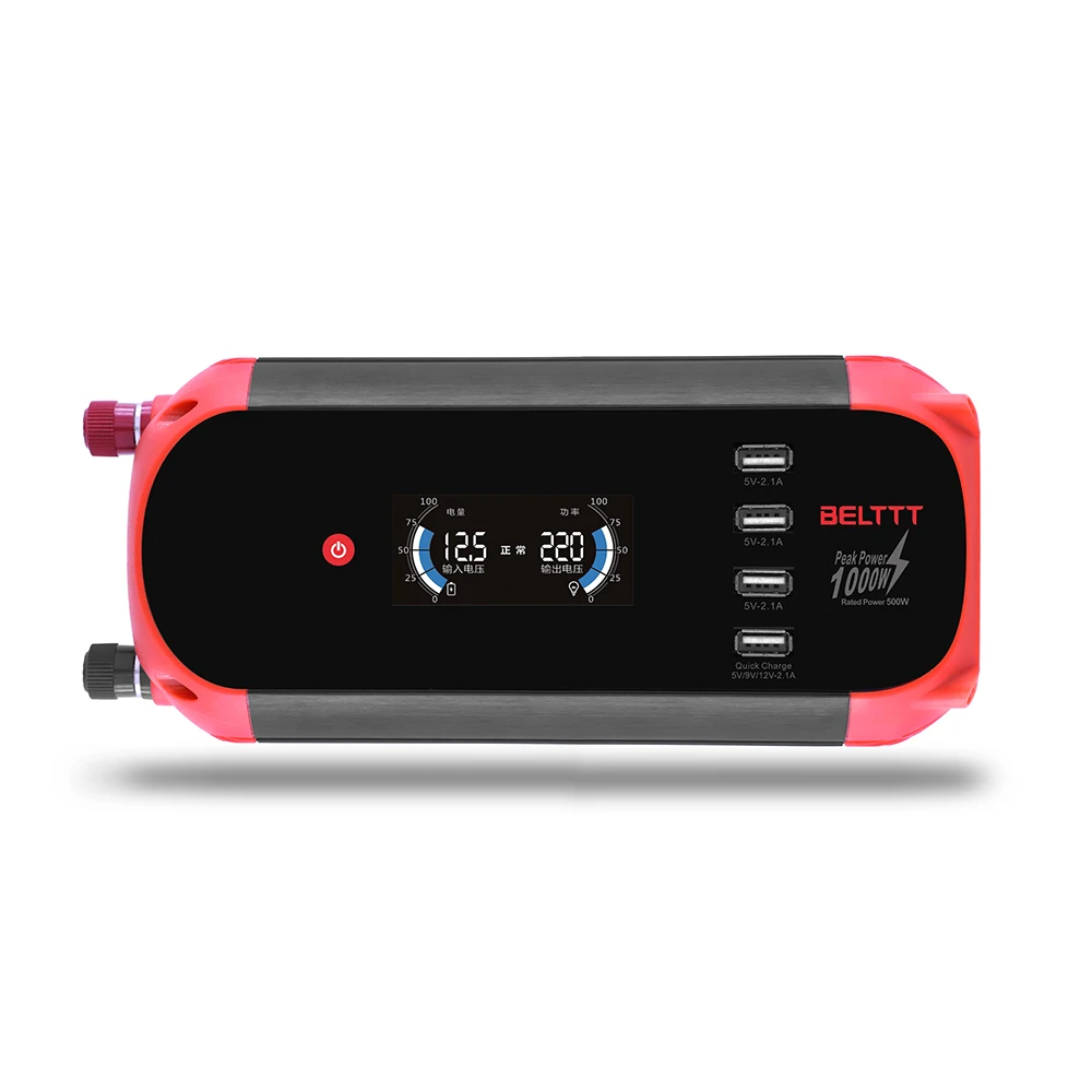 Belttt бренд мини-дизайн с модифицированным синусом 12v постоянного тока до 220v 500va инвертирующий усилитель мощности