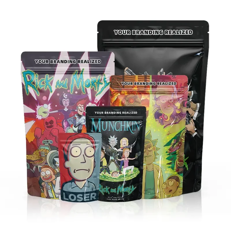 Custom Digital Printed Edible Plastic Stand Up Doypack Pouch Smell Proof Cookie Mylar Bags with My Logo