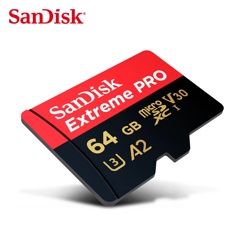  Оптовая продажа двойной флеш-накопитель SanDisk A2 Extreme PRO micro sd Card 64 Гб 128 ГБ 256 512 до 170 МБ/с. скорость чтения U3 флэш-памяти TF/SD