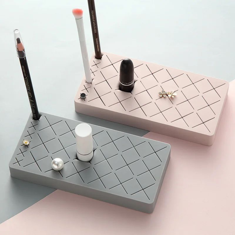 Silicone lipstick holder countertop makeup display beauty color lipstick organizer