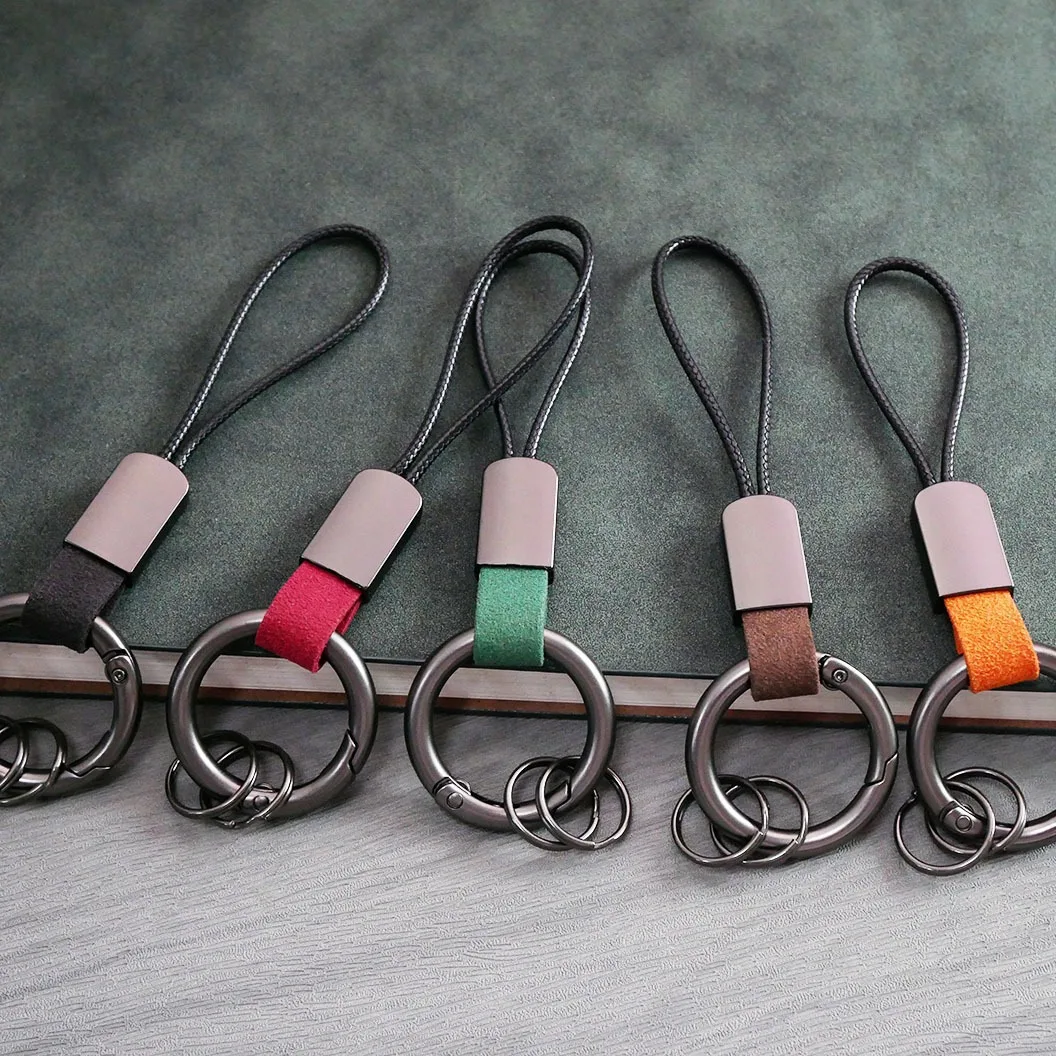 Xinxing New Suede Car Pendant Spring Circle Bag Pendant Activity Small Jewelry Wholesale Metal Keychain Accessories