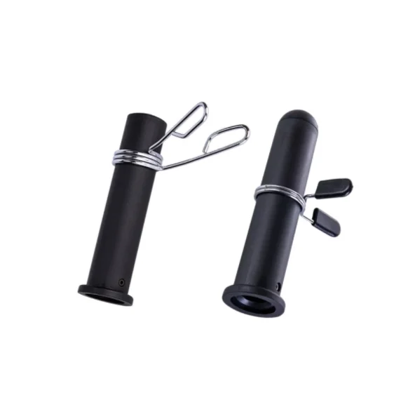 Fitness gym equipment accessories barbell bar sleeve bushing variable diameter end cover with dumbbell weight spring clip